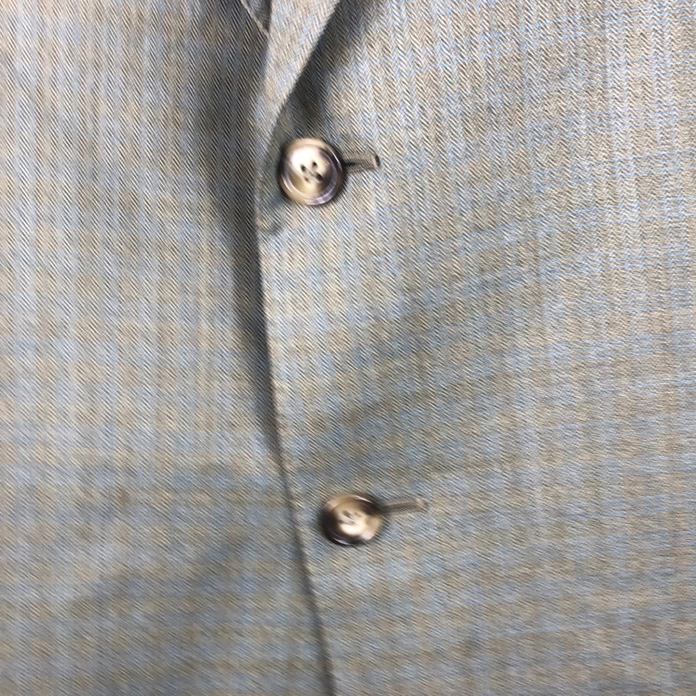 Ermenegildo Zegna Green Blue Plaid Wool Blazer 44L - Picture 4 of 9